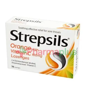 Strepsils orange with vitamin c lozenges 36