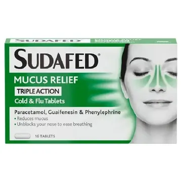 Sudafed mucus relief tripple action 16`s