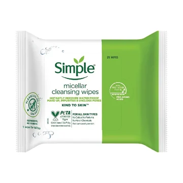 Simple kts sens micella cleansing wipes 25`s