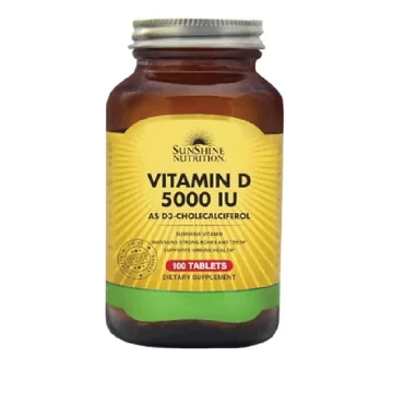 Sunshine nutrition vitamin d 5000iu tabs 100's