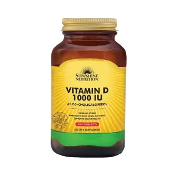Sunshine nutrition vitamin d 1000iu tabs 100's