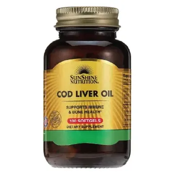 Sunshine nutrition cod liver oil softgels 100's