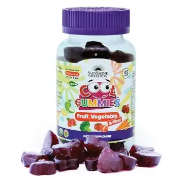 Sunshine nutrition cool gummies fruit,vegetable 45's
