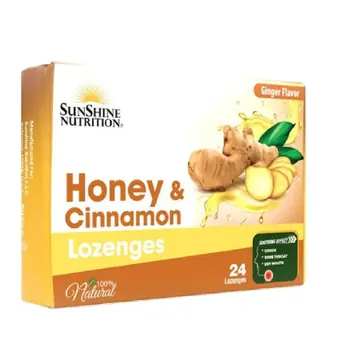 Sunshine nutrition honey & cinnamon lozenges 24's