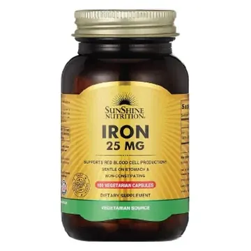 Sunshine nutrition iron 25mg caps 100's