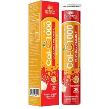Sunshine nutrition calcium & vitamin c eff tabs 20's