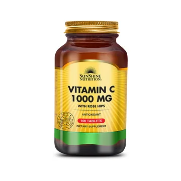 Sunshine nutrition vitamin c 1000mg with rose hips tablets 100's