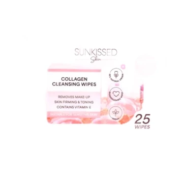 Sunkissed face wipes collagen skin cleansing 25's
