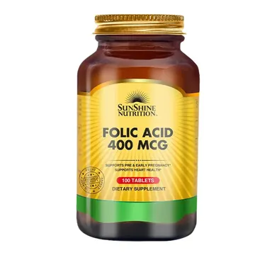 Sunshine nutrition folic acid 400mcg tabs 100's