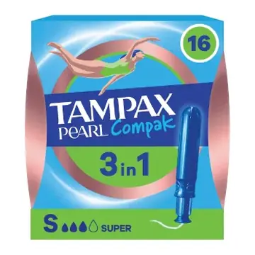 Tampax pearl compak super 16's