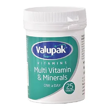 Valupak multivitamin and minerals once a day 25`s