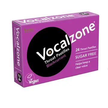 Vocalzone throat pastilles blackcurrant 24s