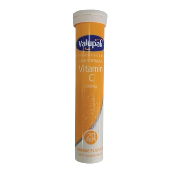 Valupak vitamin effervescent orange tablets 20`s