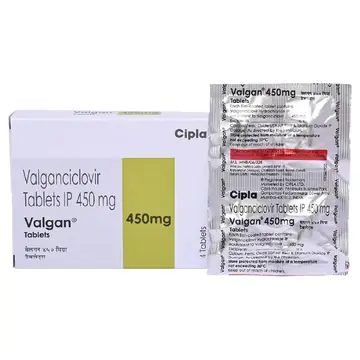 Valgan(valacyclovir) 450mg tablets 4's