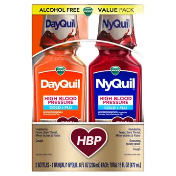 Vicks dayquil/nyquil blood preesure cold& flu 472ml