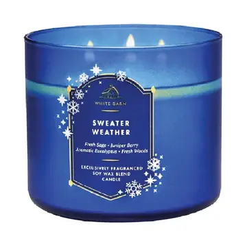 White barn 3 wick candle sweater weather 411g