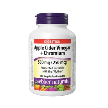 Webber naturals apple cider vinegar + chromiun 750mg 120's
