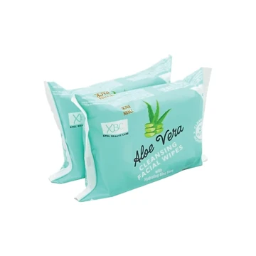 Xbc aloe vera facial cleansing wipes 2's