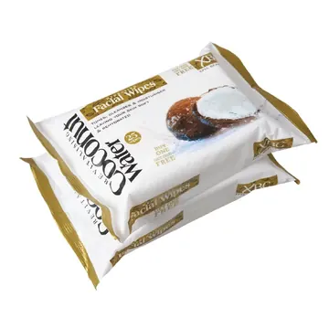 Xbc coconut water facial cleansing wipes 2's