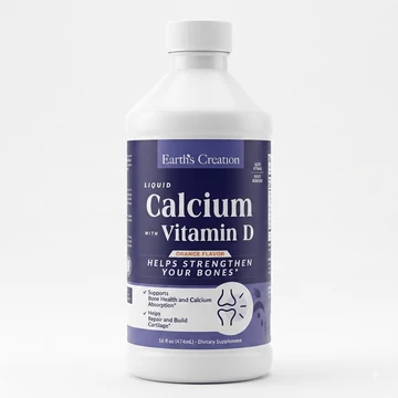 Earth's creation liquid calcium +vitamin d (otange) 474ml