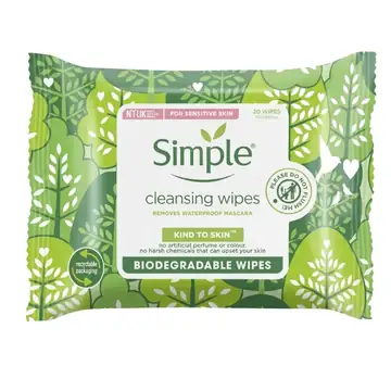 Simple cleansing wipes 20's