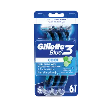 Gillette blue 3 disposable razors cool 6's