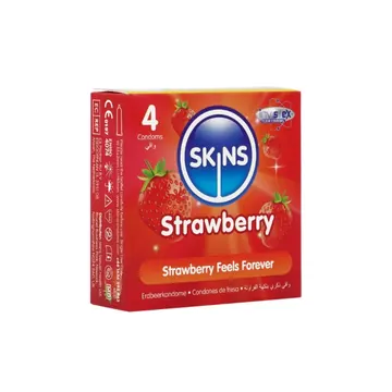 Skins strawberry condoms 4's thumbnail 3