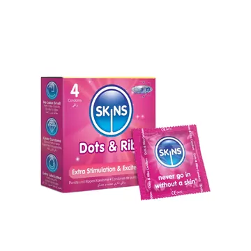 Skins dots & ribs condoms 4's