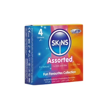 Skins assorted condoms 4's