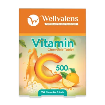 Wellvalens vitamin c 500mg chewable 24's thumbnail 2