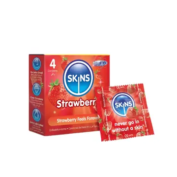 Skins strawberry condoms 4's