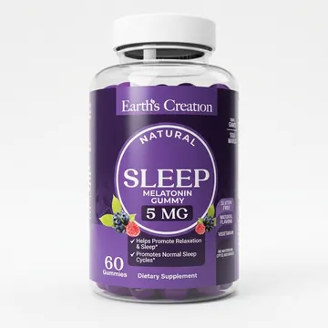 Earth's creation melatonin sleep gummy 5mg 60's thumbnail 2