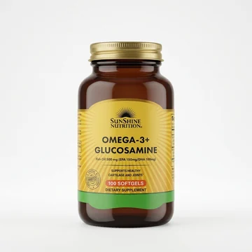 Sunshine nutrition omega -3 + glucosamine softgels 100's