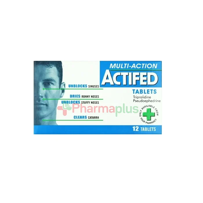 Actifed tablets multi action 12`s