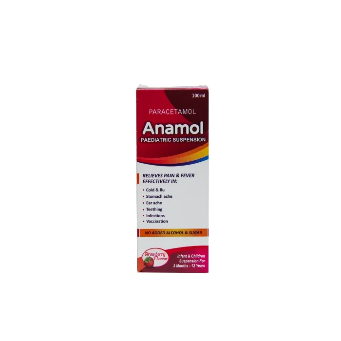 Anamol [paracetamol] paediatric suspension 60ml | Pharmaplus | Pharmaplus