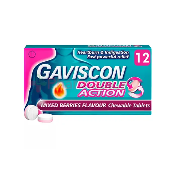 Gaviscon double action mixed berries tablets 12`s