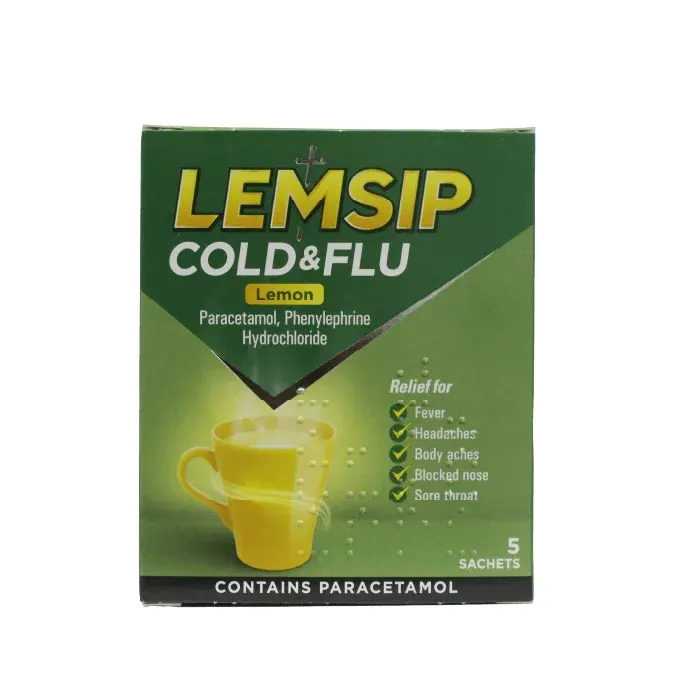 Lemsip cold and flu lemon 5`s