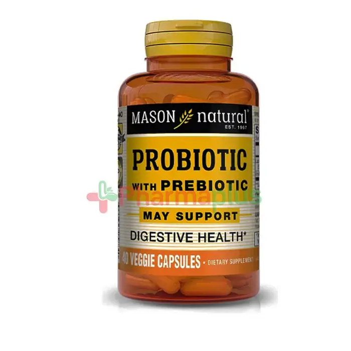 Mason natural probiotic with prebiotic v-caps 40's