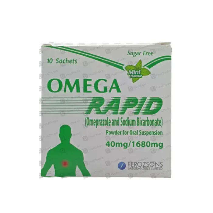 Omega rapid 40mg satchets 10's