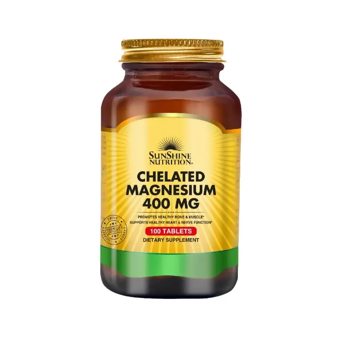 Sunshine nutrition chelated magnesium 400mg tabs 100's