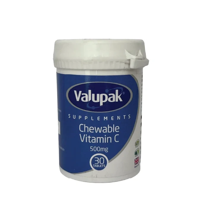 Valupak chewable vitamin c 500mg tablets 30s