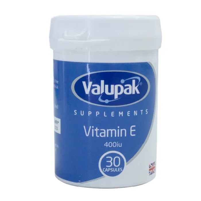 Valupak vitamin e 400iu capsules 30`s