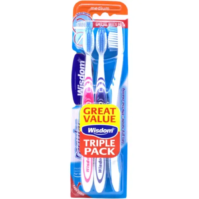 Wisdom toothbrush regular medium 3`s