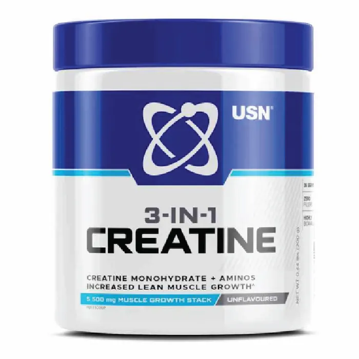 Usn 3-in-1 creatine monohydrate &aminos unflavoured 200gms